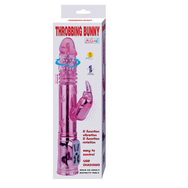 Vibratore doppio stimolazione con 5 funzioni – Ricaricabile USB Rosa